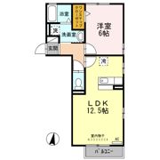 ソレイユⅡ Aの間取り画像