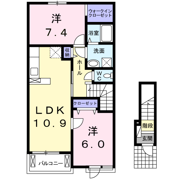 グリーン リーフ Bの間取り画像