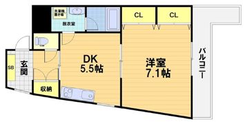 Uluru東向日の間取り画像
