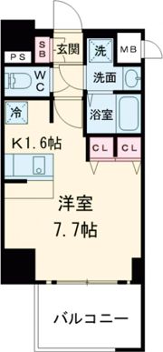 プレサンス神戸裁判所前デリシアの間取り画像