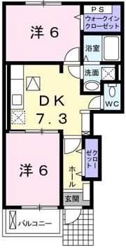 フェリア香呂Bの間取り画像