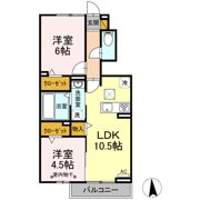 ハウス堅田 B棟の間取り画像