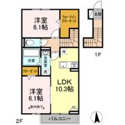ハウス堅田 B棟の間取り画像