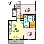 セジュール嵯峨の間取り画像