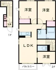 セントリビエ下滝野Bの間取り画像