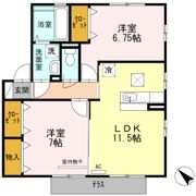 グランドール D棟の間取り画像