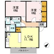 ベルジュ並柳 Aの間取り画像