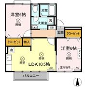ロイヤルハイツ山上 A棟の間取り画像