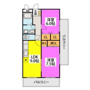 クレセント下大利の間取り画像