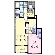 シュシュ・シャンブル壱番館の間取り画像