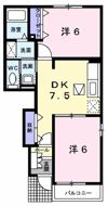エルミタージュ Aの間取り画像
