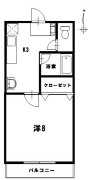 コーポラスふじの間取り画像
