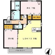 ドエル古賀 B棟の間取り画像