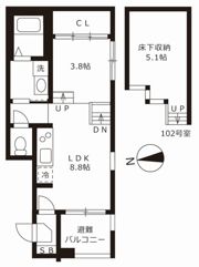 ハーモニーテラス愛知町Ⅱの間取り画像