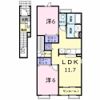 リバーサイド ダンデライオンAの間取り画像