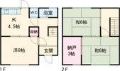 粟津貸家の間取り画像