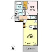 クレール三輪田町の間取り画像