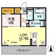 クレール三輪田町の間取り画像