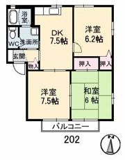 セントラルヴィレッジ B棟の間取り画像