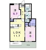 ロジュマン国分寺2の間取り画像