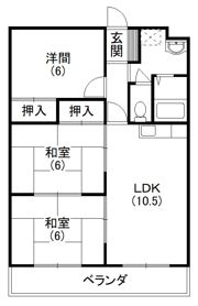 マンション歩の間取り画像