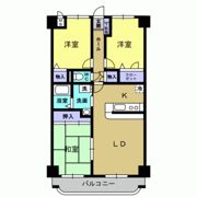 M．Kマンションかすみの間取り画像