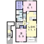 ブリーゼⅢの間取り画像