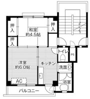 ビレッジハウス黒木1号棟の間取り画像