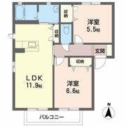 ニューフォーレスナガタBの間取り画像