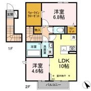 セジュールりんどう Dの間取り画像