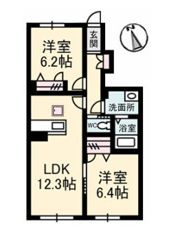 グランブーケ B棟の間取り画像