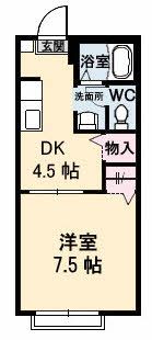 アンジュウ デヤ A棟の間取り画像