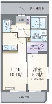 ボウヴェール徳倉Cの間取り画像