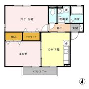 クレール海原Ⅱの間取り画像