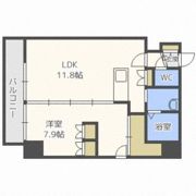 アルファスクエア南4条東の間取り画像