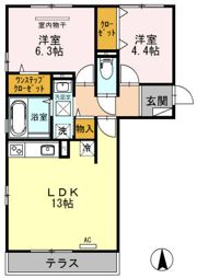 ヴィラ クエンティの間取り画像