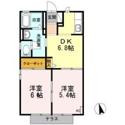 グランメール花輝 1の間取り画像