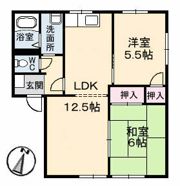 ガーデンハイツひがき B棟の間取り画像