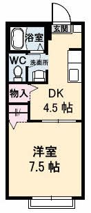 アンジュウ デヤ A棟の間取り画像