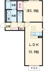 シャーメゾンⅡ原分ヒルズの間取り画像