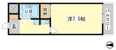 ロイヤルヒルズ北平野の間取り画像