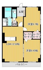 フォブールこもだB棟の間取り画像