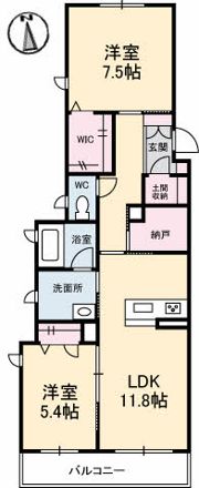 ルミエール国分寺の間取り画像