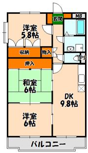 ツインパレスBの間取り画像