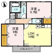 リビングタウン若杉 Cの間取り画像