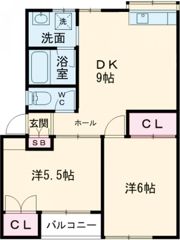 モアハピネス松山の間取り画像