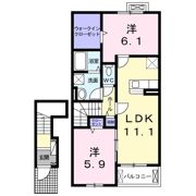 エスポワ－ル田代の間取り画像