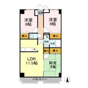 ラフィネ西都賀の間取り画像