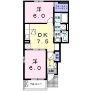 グリーンコーポ城南Ⅱの間取り画像