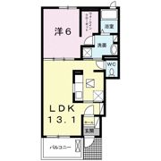 クラール鬼無 Bの間取り画像